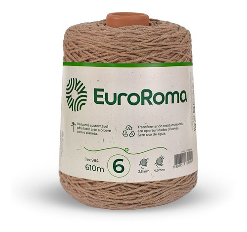 Barbante Euroroma 600g Fio N6 - Envio Imediato