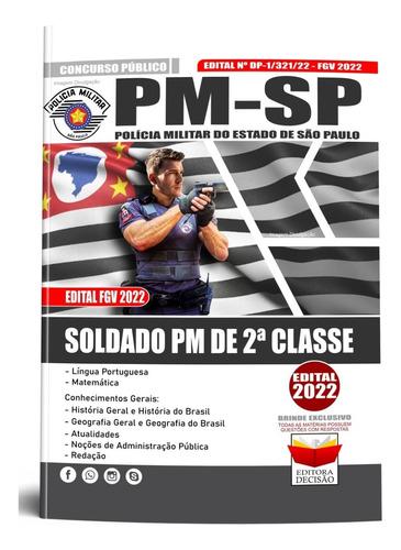 Apostila Atualizada Concurso  Pm Sp Soldado 2ª Classe 2022
