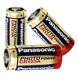 Bateria Cr123a Panasonic Lithium 3v Original Kit 3 Pilha