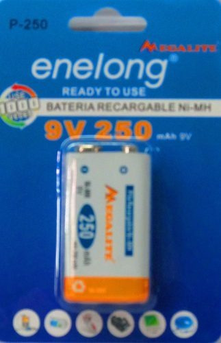 Pila Recargable 9v Megalite Enelong P250 Rectangular