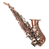 Set De Saxofón Soprano S97, Tubo De Codo, Abulón Antiguo Roj