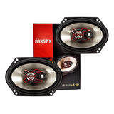 Alto Falante 5x7 Bravox 100w Rms Par Triaxial B3x57x Kit Som