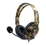 Auricular Ps4 Xbox One Gamer Microfono Netmak Camuflado New