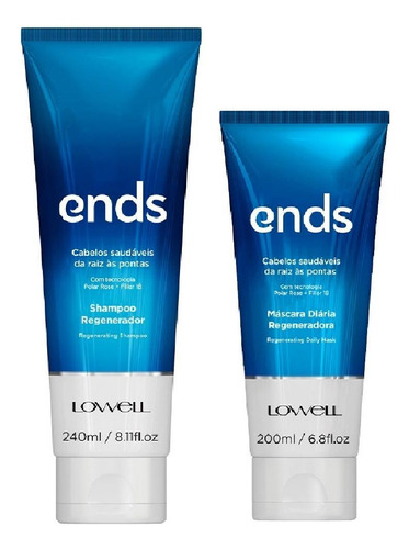 Lowell Ends Kit Shampoo 240ml+ Máscara Regeneradora 200ml