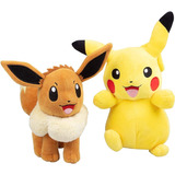 Pokémon Eevee Y Pikachu  Pack Peluches Peluches  Pulga...