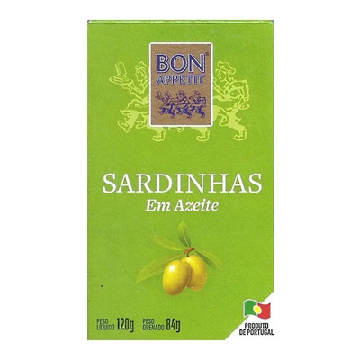 Sardinha Em Azeite 120g Importada Portuguesa - Bon-appetit | MercadoLivre