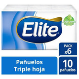 Pañuelos Elite Aloe Vera 6 Paq 10 Un Elite