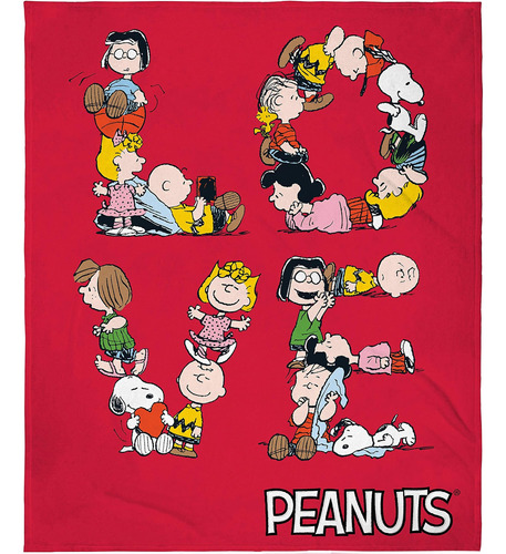 Manta De Felpa Intimo Peanuts Love Charlie Brown Snoopy And 