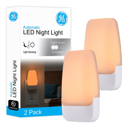 Ge Luz Nocturna Led, Enchufable, Sensor De Atardecer A Amane