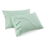 Fundas Para Almohada De Rayon De Bamboo Verde Menta 50x66cm