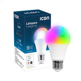 Foco Icon Inteligente Led Wifi Atenuable 9w Rgb + W