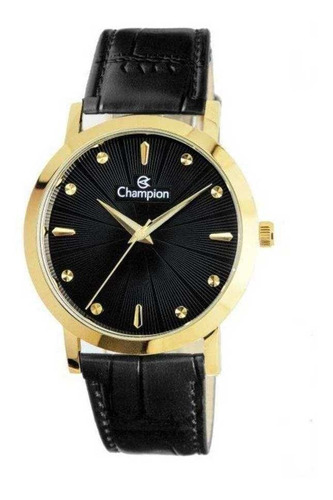 Relógio Feminino Champion Dourado Couro Cn20622p
