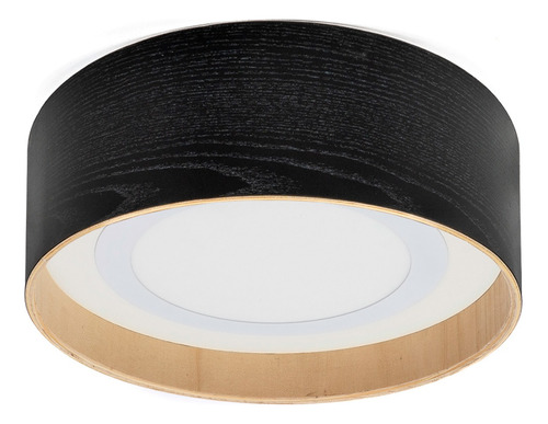 Plafon Para Techo Led  De Madera Estilo Nordico 18w Ø30x10cm