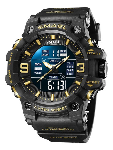 Relógio Masculino Estilo G-shock Militar Smael 8049 Preto