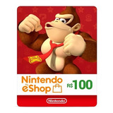 Cartão Nintendo Switch 3ds Wiiu Br R$100reais Imediato Eshop
