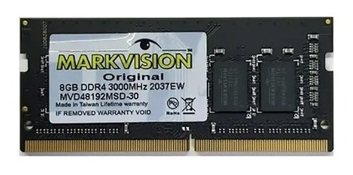 Memoria Sodimm Ddr4 Markvision 8gb 3000mhz Mvd48192 Msd3000