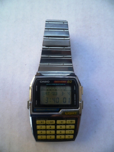 Relógio Casio Dbc Data Bank 810 Com 80 Memórias