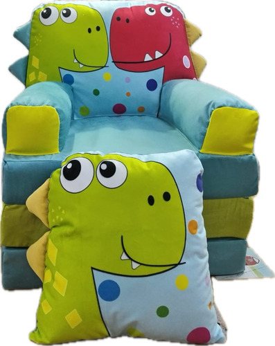 Puff Cama Portatil Infantil De Dinosaurios | 1.70 M 