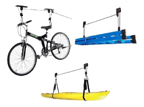 Elevador De Bicicleta Kayak Escalera Reforzado Levadizo Color Negro