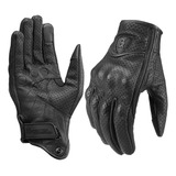 Cuero De Piel De Cabra Pantalla Táctil Motocicleta Guantes