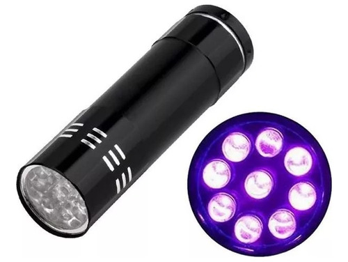 Linterna Luz Ultravioleta Uv 9 Led Luz Negra Billetes Falsos