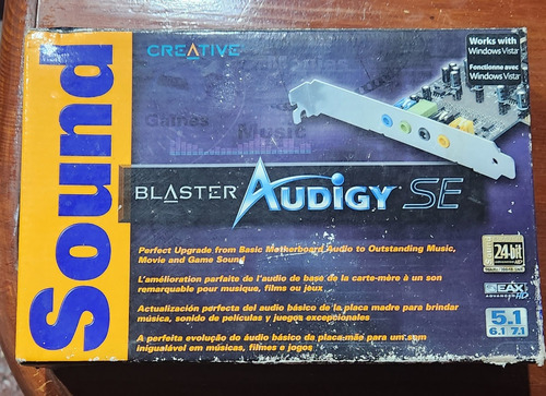 Placa Soundblaster Audigy Se. Modelo Sb0570l4. En Caja. Comp