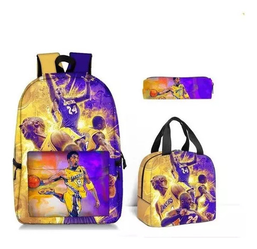 Nueva Mochila Escolar De Baloncesto Conmemorativa Con Tres J