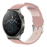 Correa De Piel Lisa Premium Para Huawei Watch Gt 2 Pro
