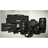  Canon Eos Rebel T5 + 2 Lentes 18-55 E 70-300 + Grip + 3 Bat