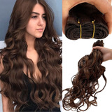 Extensiones De Cabello Natural Marrón 22in 120gr