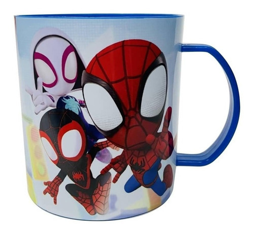 Taza Infantil De Plástico Cresko Spiderman Spidey Marvel