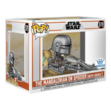 Funko Pop Rides Dlx Star Wars - Mando On Speeder #579