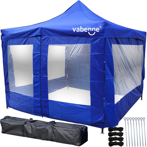 Gazebo 3x3x3 Pared Ventana Puerta Plegable Impermeable Bolso