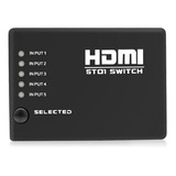 Hdmi Switch Multiplicador Selector 5×1 Full Hd 1080p Control