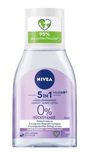 Agua Micelar Nivea 5 En 1 Desmaquillante Hidratante