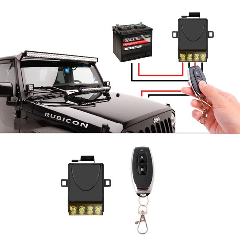 Receptor Rf 30a 12v A 36v + Control 433mhz Barras Led 4x4 Fx