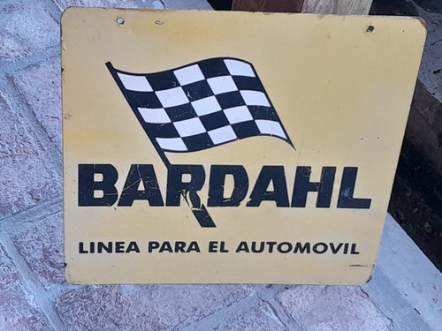 Antiguo Cartel Lubricantes Bardahl Doble Faz No Enlozado