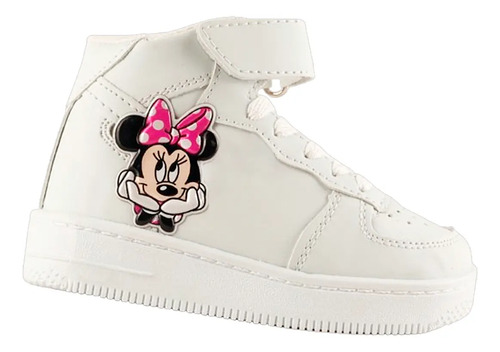 Tenis Minie Mouse Miky Cosidos Velcro Arco Ortopédico 046-b