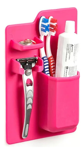 Porta Pasta Dental Y Gillette Organizador Baño Adhesivo