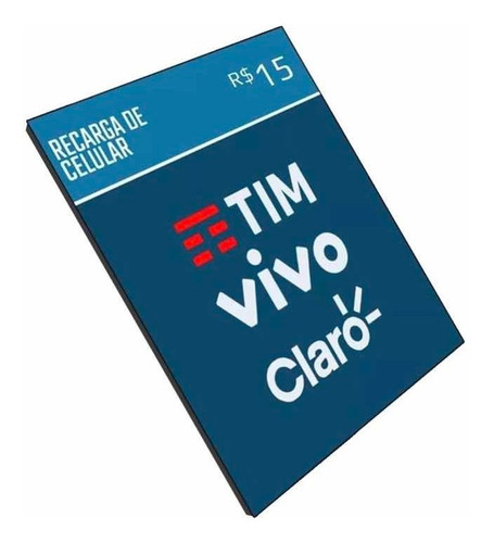 Recarga Celular Crédito Online Tim Claro Vivo Oi R$ 15,00