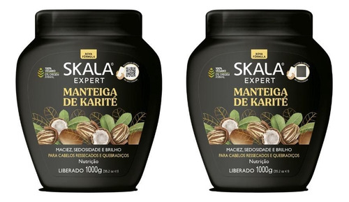 Creme Skala 1kg Manteiga De Karite-kit C/2un