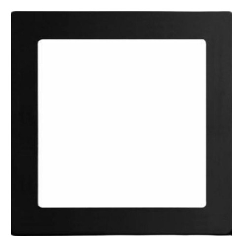 Plafon Panel Led 12w Negro Cuadrado 3000k