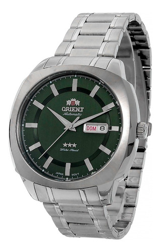 Relógio Orient Masculino Automático F49ss022 Verde Aço