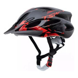 Capacete Tsw Raptor 2 Com Led Preto Vermelho Mtb Xc Ciclismo