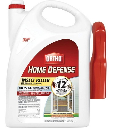 4 Home Defense Ortho Insecticida Listo Para Usar 1.1 Gal Usa