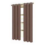 Cortinas Blackout 188cm Ancho X 240cm Largo En 2 Paneles Color Taupe