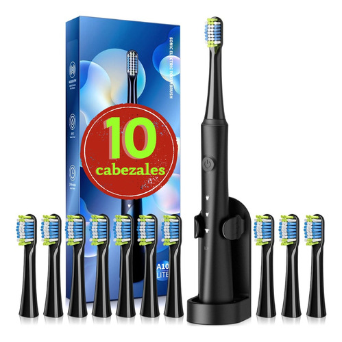 Cepillo Dental Eléctrico Usb| 4 Cabezales Repuesto | 5 Modos