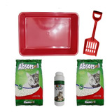 Combo Absorsol 4 Kg, Bandeja Mediana, Palita Y Deo Zootec 