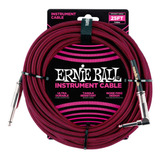Ernie Ball Cable Instrumento P06062 7,5 Metros Negro/ Rojo