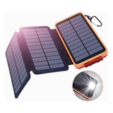 Cargador Solar 10000ma Usb Recargable Brujula Lampara Led Uv